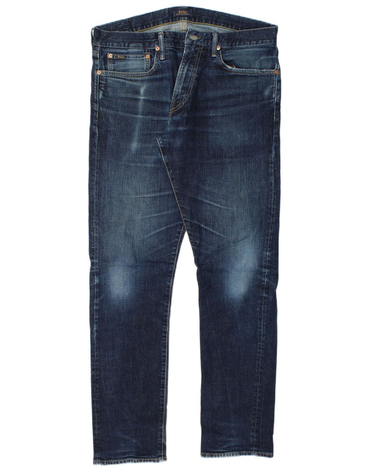 POLO RALPH LAUREN Herren Slim Jeans W34 L32 Blaue Baumwolle