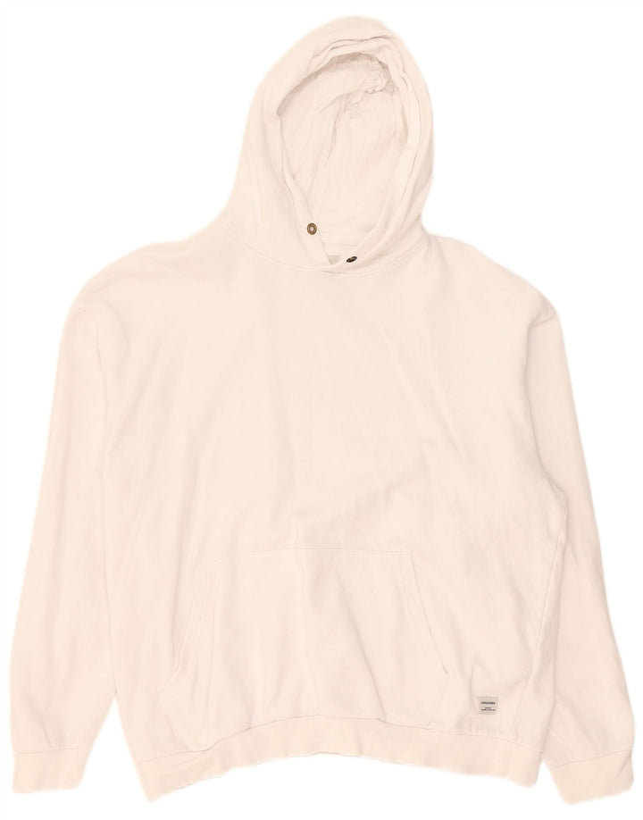Jack & Jones Herren-Kapuzenpullover, groß, aus weißer Baumwolle