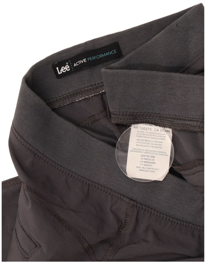 Lee Damen Caprihose US 14 XL W34 Graues Polyester