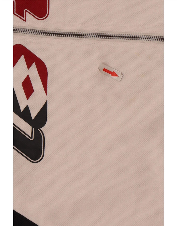 Lotto Herren-Trainingsanzug mit Grafik, 2XL, weißes Farbblock-Polyester