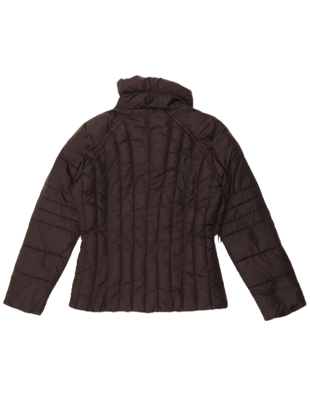 Zara Damen Wattierte Jacke UK 14 Medium Schwarz Polyester