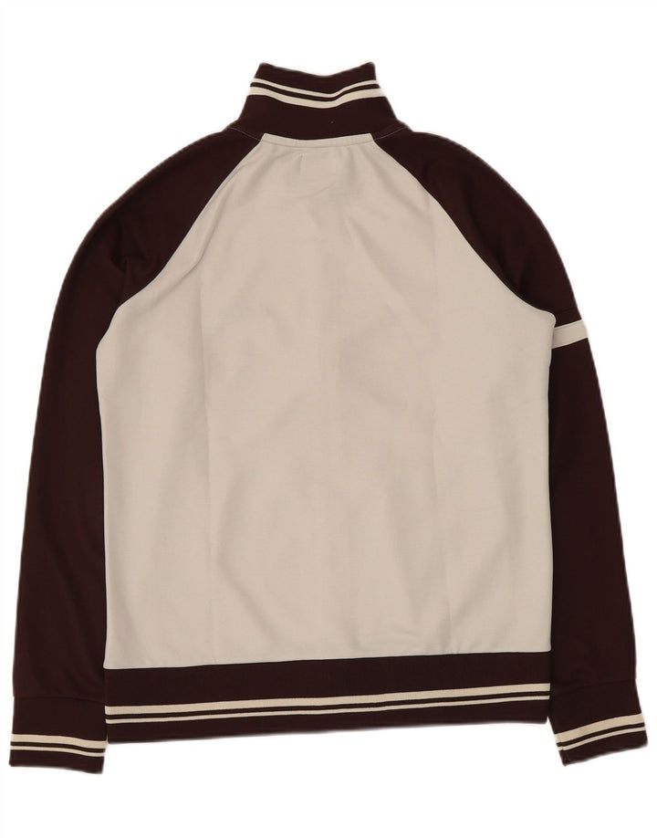 Diadora Damen-Trainingsanzug-Top-Jacke IT 44 Mittelweiß Farbblock