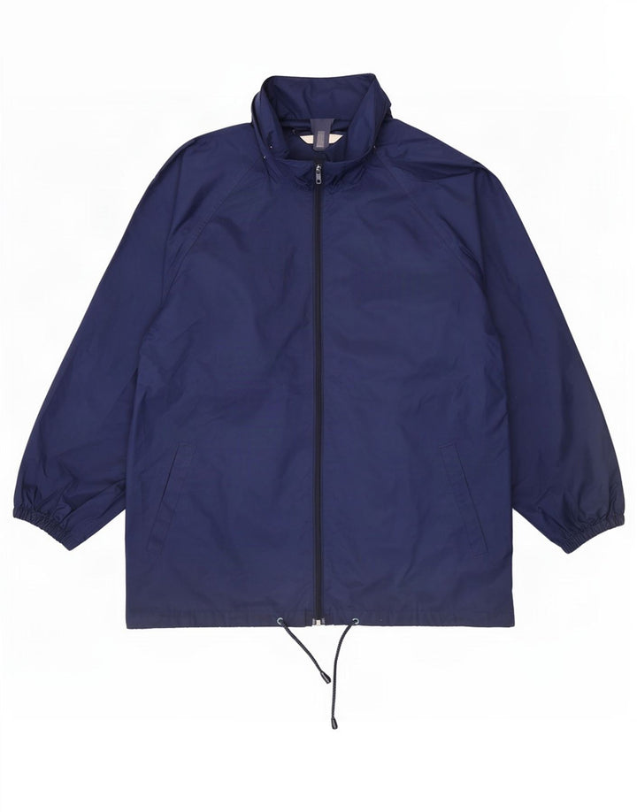 St. Bernard Damen-Regenjacke mit Kapuze, übergroß, Größe S, Marineblau, PVC