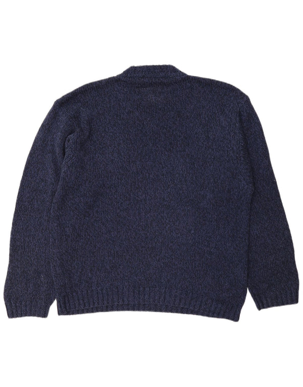 Marks & Spencer Mens St. Michael V-Neck Jumper Sweater Medium Navy Blue