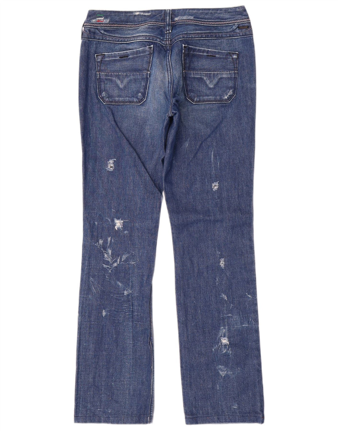 Diesel Damen Lowky Distressed Slim Jeans W29 L30 Blaue Baumwolle