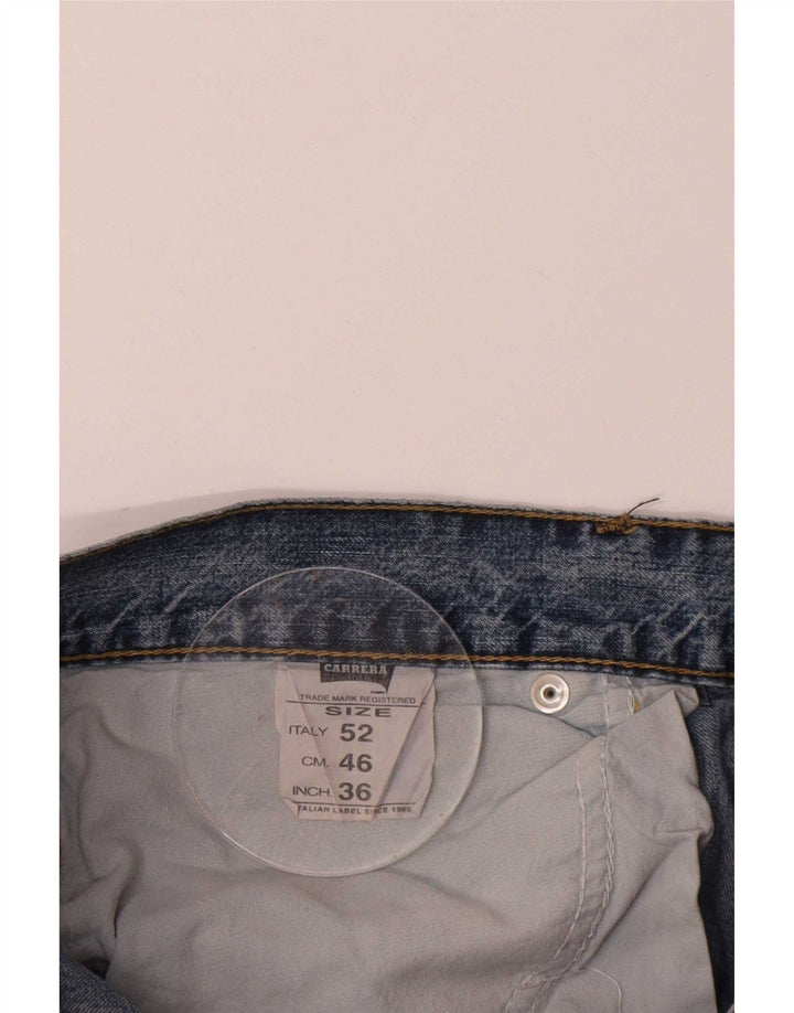 Carrera Herren-Crop-Jeans W36 L25 Blaue Baumwolle