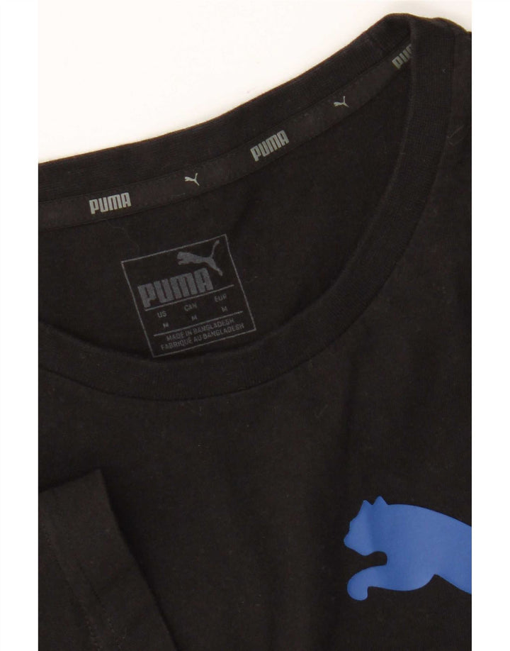Puma Herren Grafik T-Shirt Top Medium Schwarz