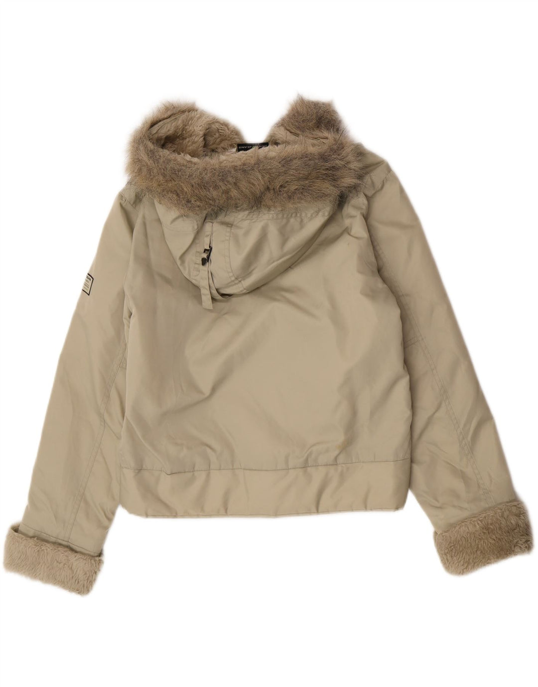 Dkny Damen-Windbreakerjacke mit Kapuze, UK 14, Medium Khaki, Nylon