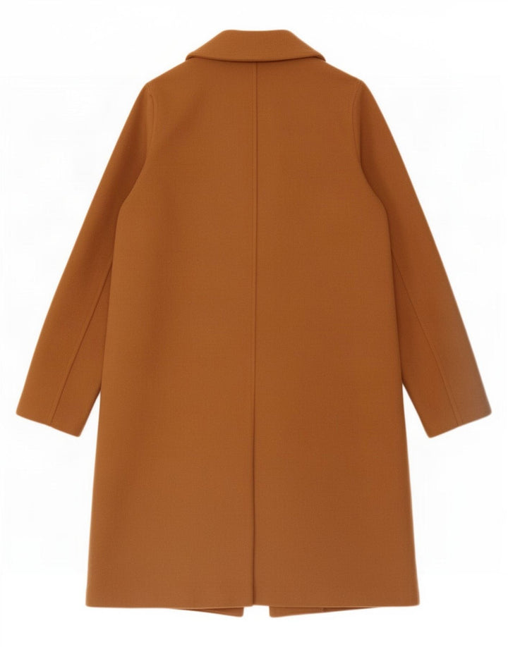Zara Damen Mantel UK 10 Small Braun Polyester