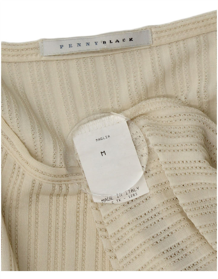 Penny Black Damen Top Langarm UK 14 Medium Off White Viskose