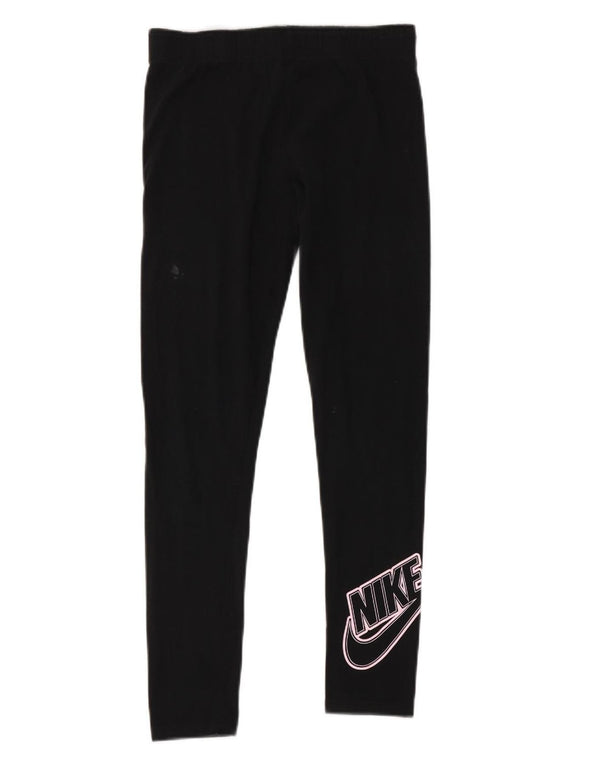 NIKE Mädchen-Grafik-Leggings, 13–14 Jahre, XL, schwarze Baumwolle