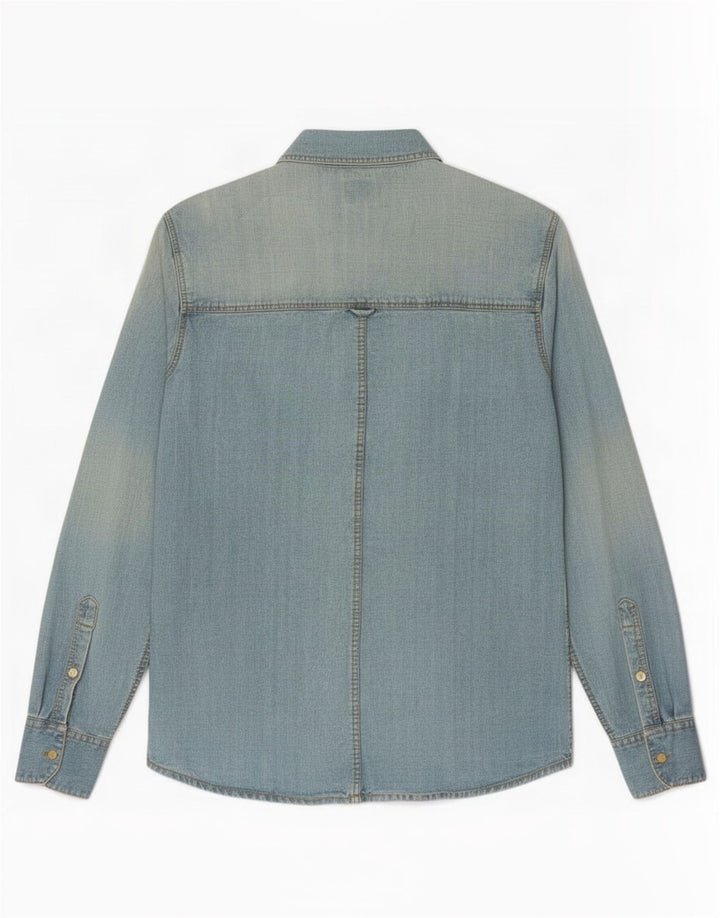 Vintage Herren Jeanshemd mittelblaue Baumwolle