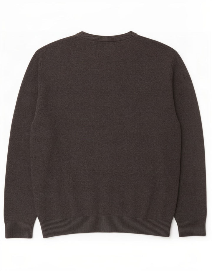 Joules Herren-Pullover mit Rundhalsausschnitt, groß, graue Baumwolle