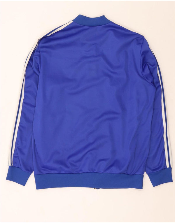 Adidas Herren-Trainingsanzug-Top-Jacke, großes blaues Polyester