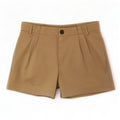 Zara Damen Pegged Casual Shorts Medium W28 Beige Baumwolle