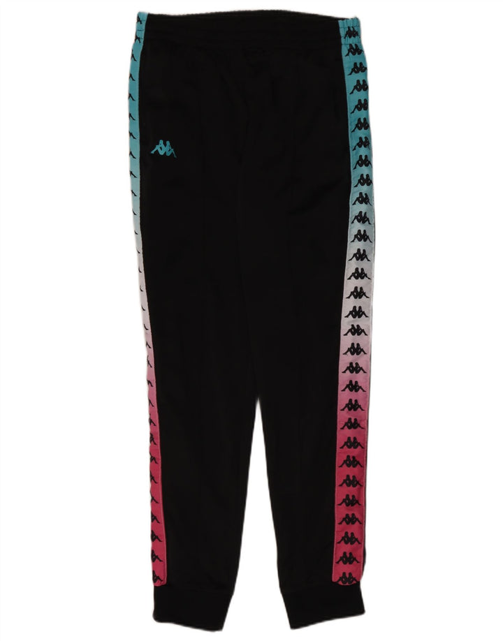 Kappa Herren-Trainingshose mit Grafik, mittelgroß, Schwarz, Farbblock