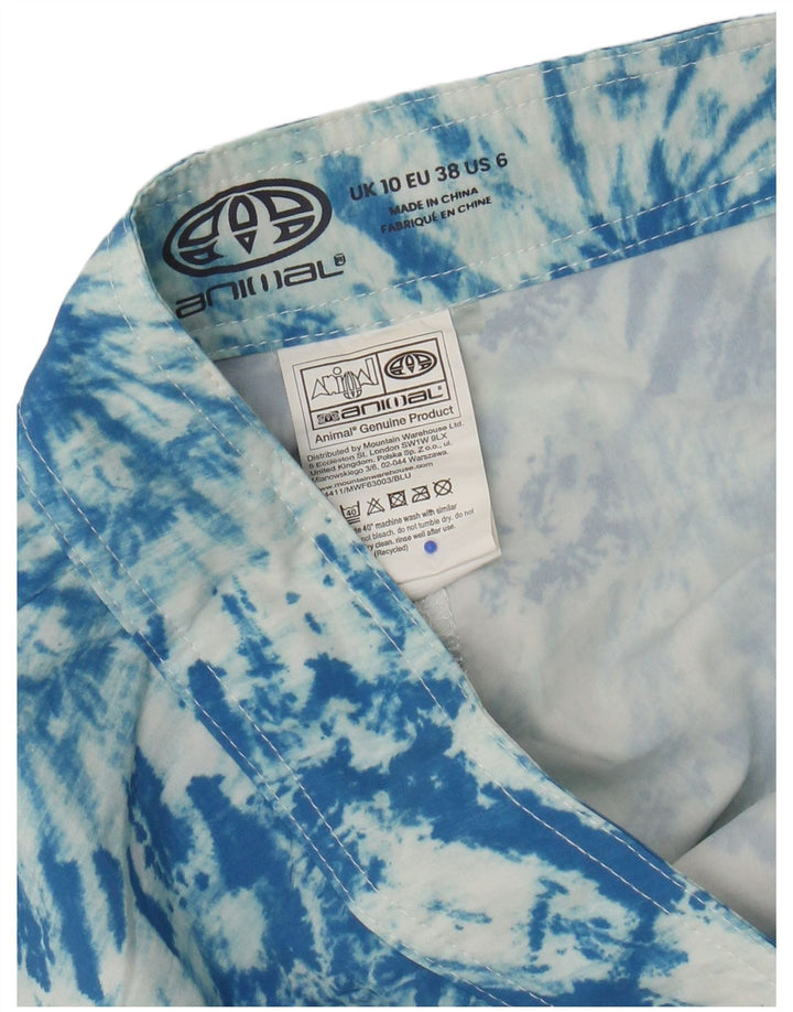 Animal Damen Badeshorts UK 10 Small Blue Tie Dye Polyester