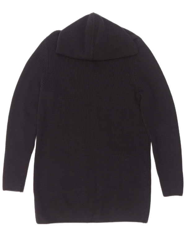 Zara Herren-Strickjacke mit Kapuze, klein, marineblaue Baumwolle