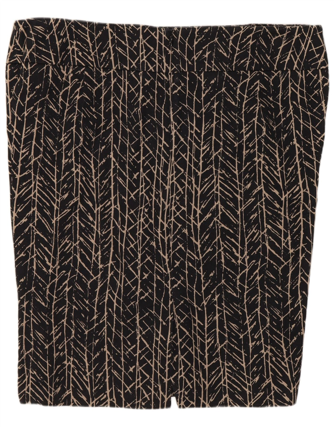 Marks & Spencer Damen Bleistiftrock mit abstraktem Muster UK 18 XL W38 Schwarz