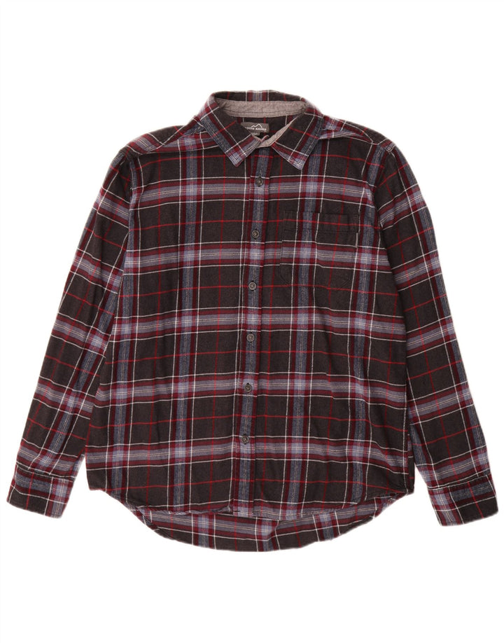 Eddie Bauer Herren-Flanellhemd, groß, grau kariert, Baumwolle