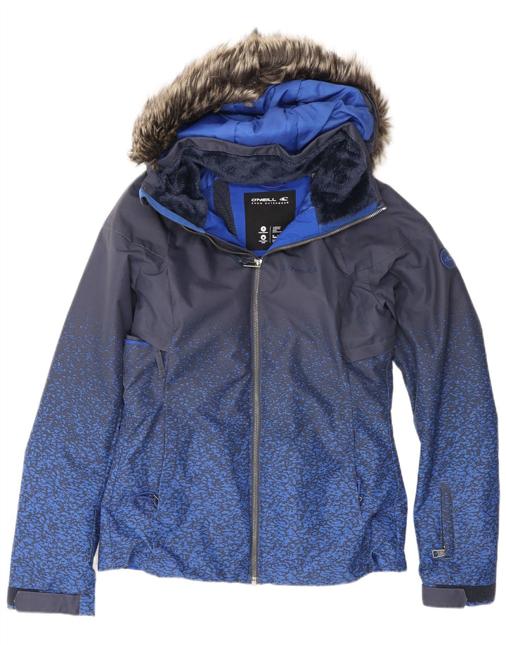 O'Neill Damen-Windbreakerjacke mit Kapuze, Gr. 10, Größe S, Marineblau, gepunktet