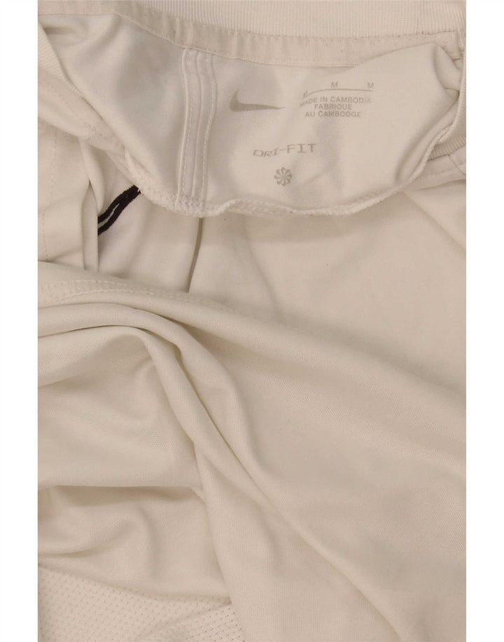 Nike Herren Dri Fit T-Shirt Top Mittelweiß Farbblock