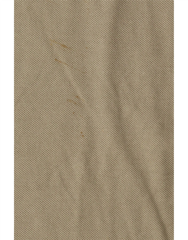Lacoste Herren Poloshirt Größe 7 2XL Beige Baumwolle