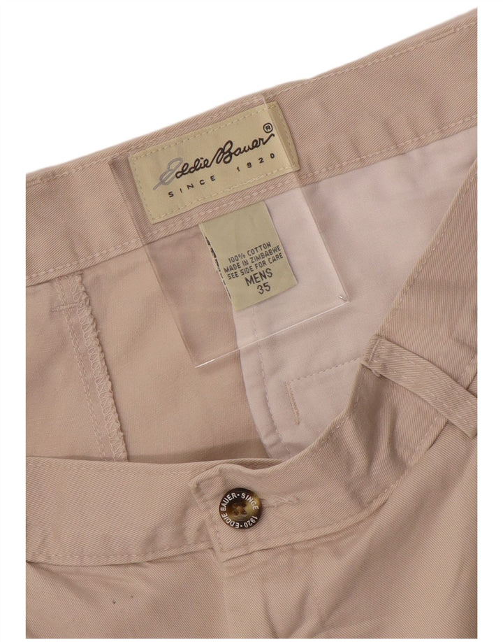 EDDIE BAUER Herren Pegged Chino Shorts W35 Large Beige Baumwolle