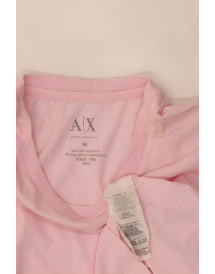 Armani Exchange Herren T-Shirt Top Mittelrosa Baumwolle
