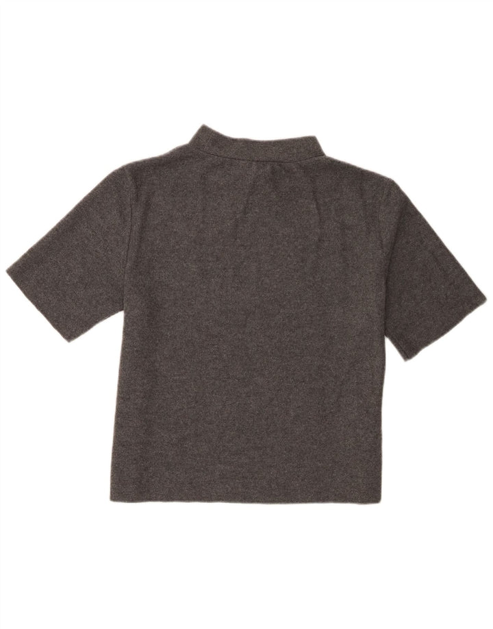 Zara Damen T-Shirt Top UK 14 Large Grau Polyester