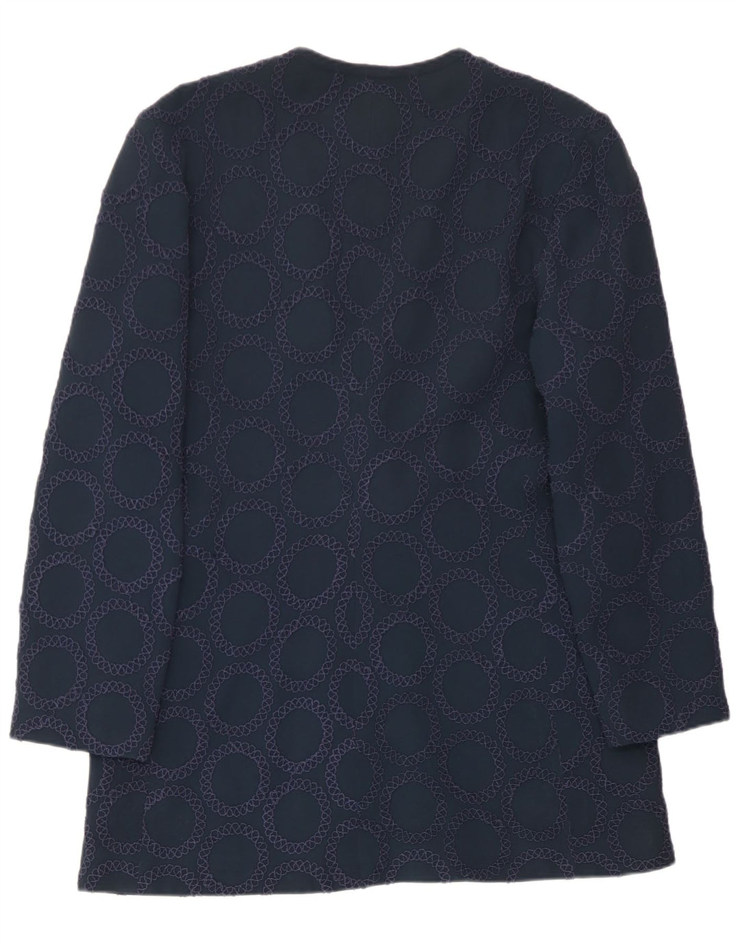 Gai Mattiolo Damen-Blazer mit Vorderbindung, IT 50, XL, Marineblau, geometrisch