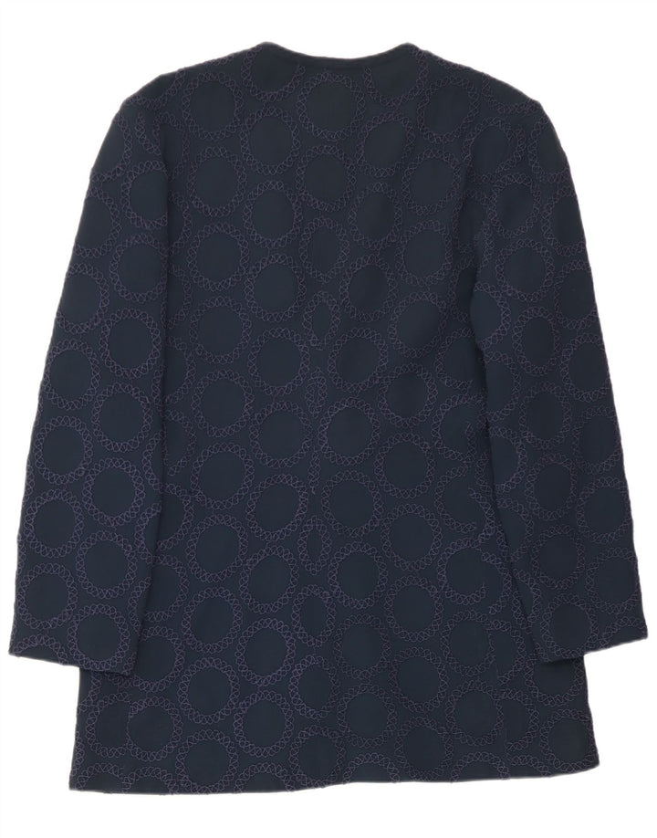 Gai Mattiolo Damen-Blazer mit Vorderbindung, IT 50, XL, Marineblau, geometrisch