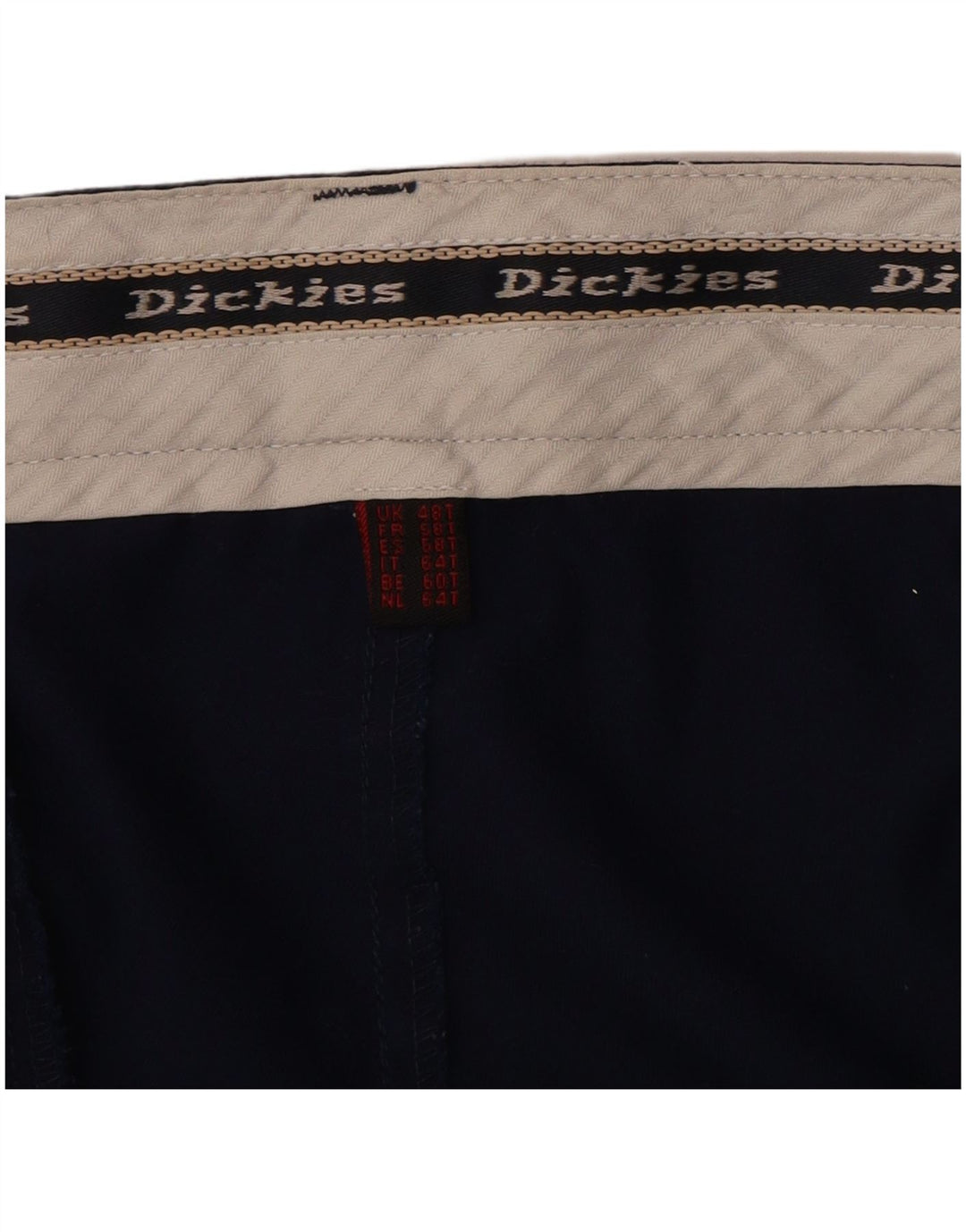 DICKIES Herren Tapered Chino-Hose W48 L32 Marineblaues Polyester
