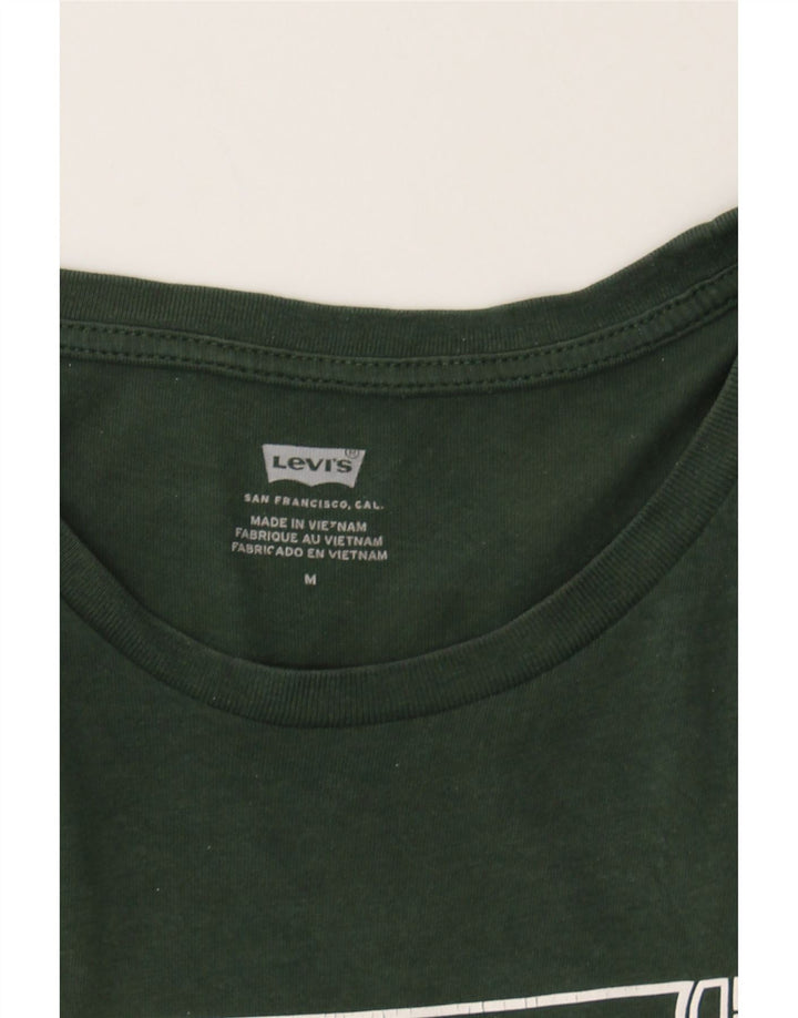LEVI'S Mens Graphic T-Shirt Top Medium Green Cotton Vintage Levi's and Second-Hand Levi's from Messina Hembry 