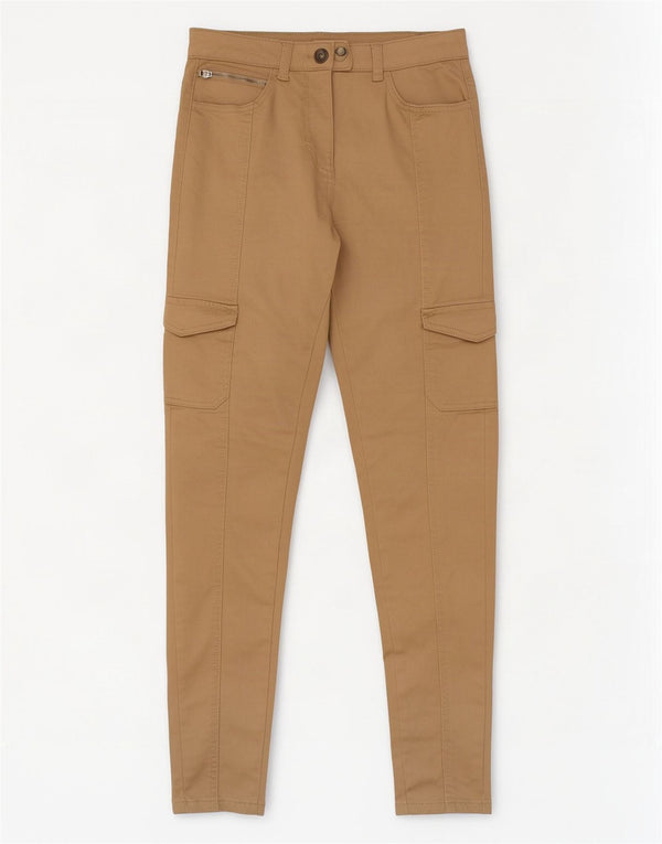 M&Co Damen Skinny Cargohose UK 8 Small W26 L28 Beige Baumwolle