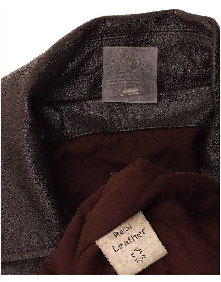 Vintage Herren Lederjacke EU 52 XL Braunes Leder