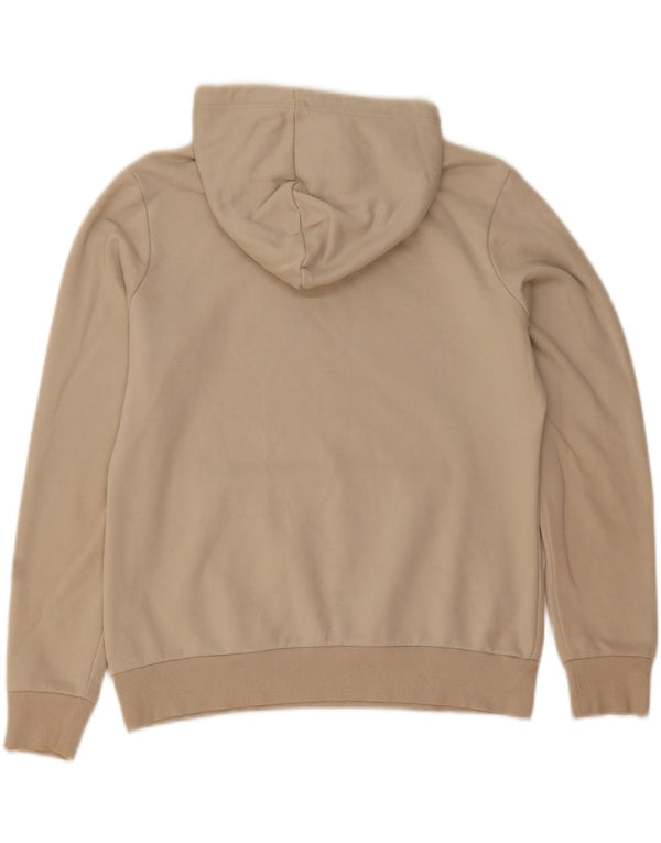 Puma Womens Graphic Hoodie Pullover UK 14 Mittelbeige Baumwolle