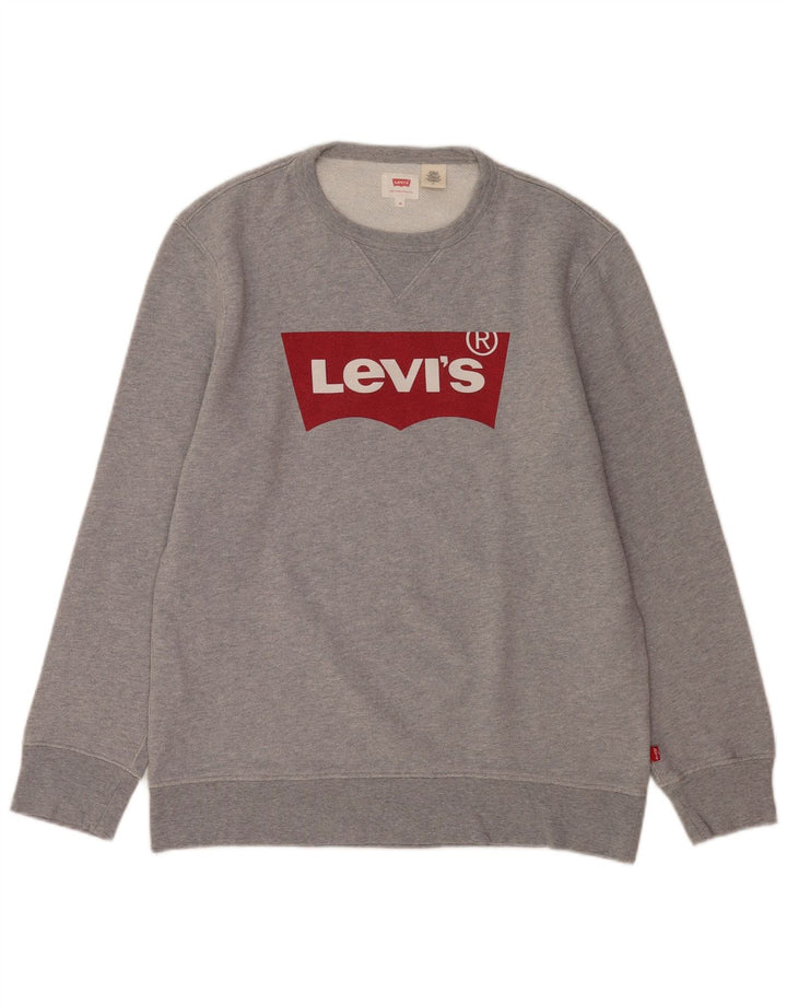 Levi's Herren-Sweatshirt mit Grafik, mittelgraue Baumwolle