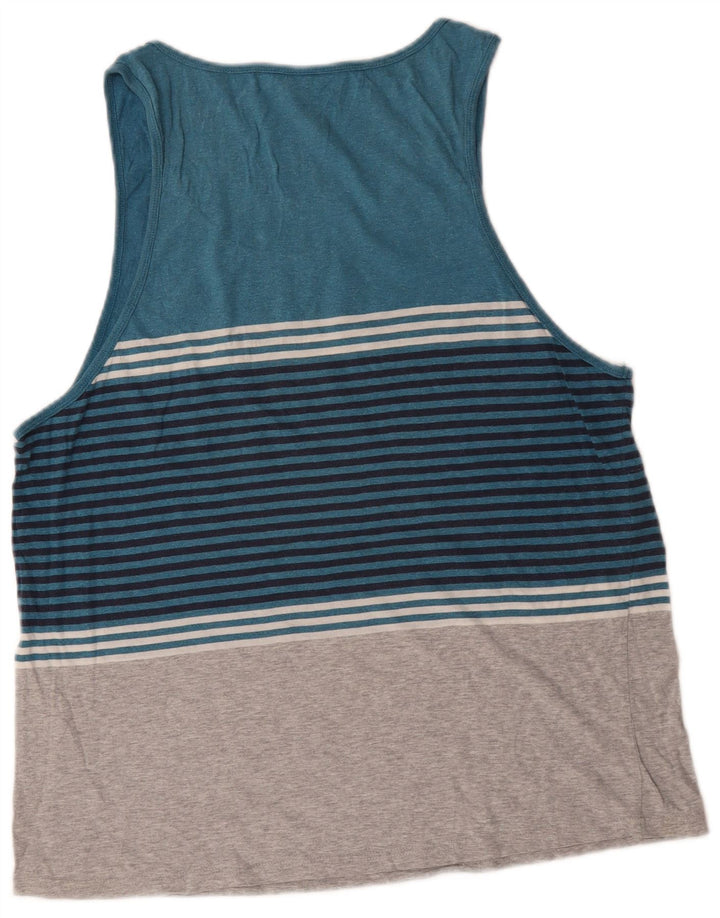 Rip Curl Damen-Weste-Top, UK 16, groß, blau gestreift, Baumwolle