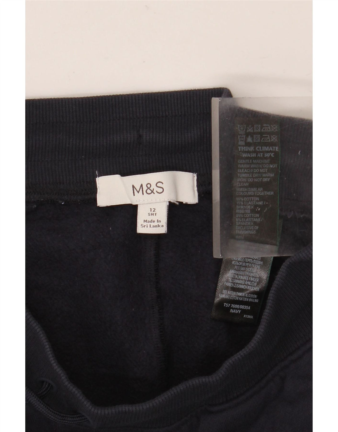 MARKS & SPENCER Damen-Trainingshose, Größe M, Marineblau, Baumwolle, UK 12
