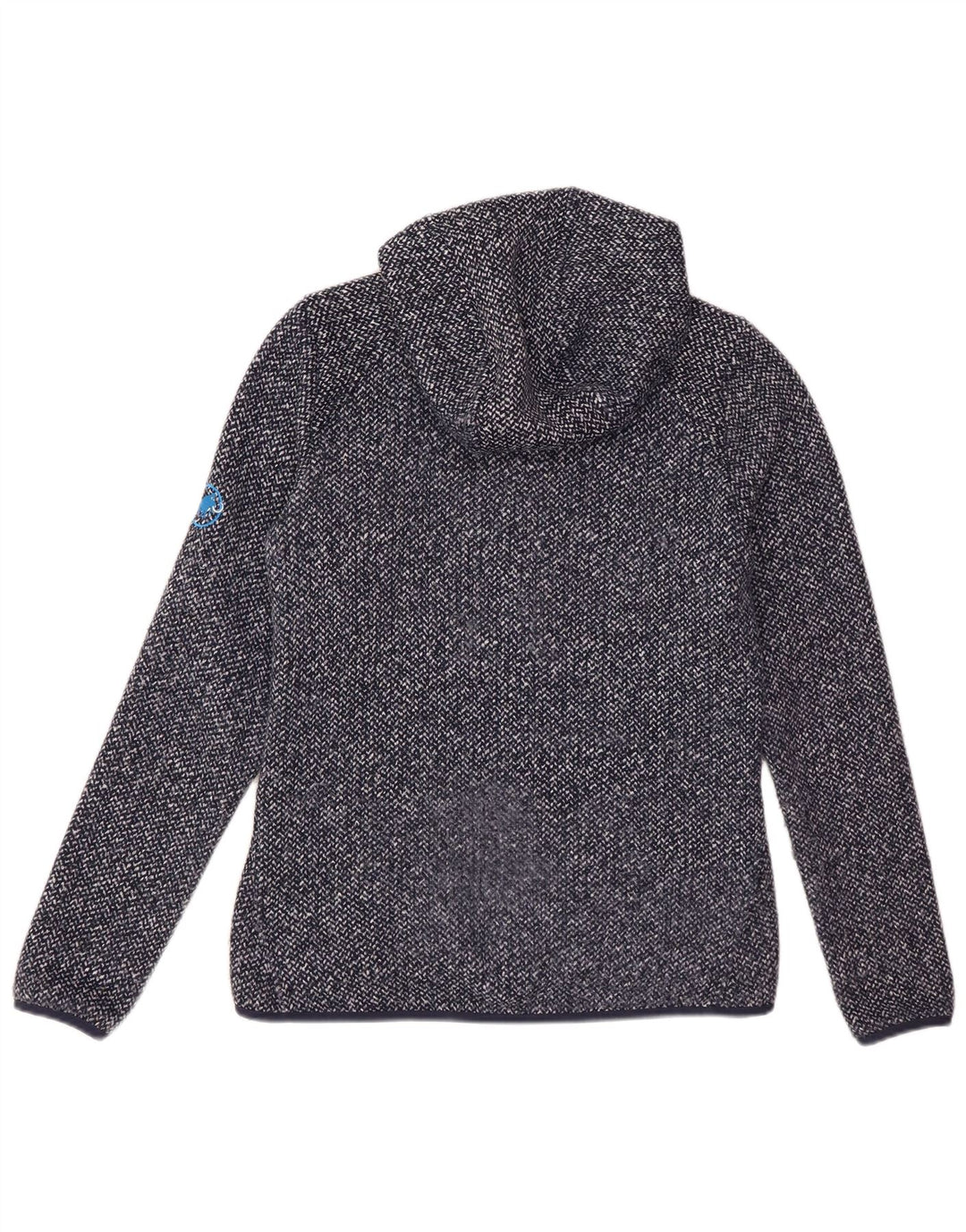 Mammut Damen-Kapuzenpullover mit Reißverschluss, klein, blau geflecktes Polyester