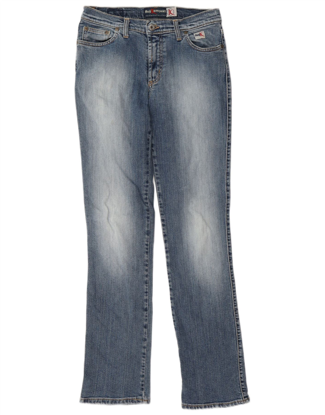 Roy Kompakt Damen Straight Jeans W30 L31 Blaue Baumwolle