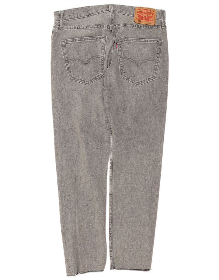 Levi's Herren 512 Slim Tapered Jeans W32 L28 Graue Baumwolle