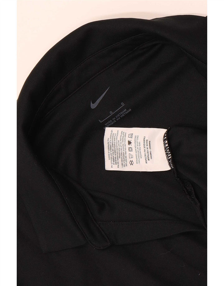 Nike Damen San Francisco Poloshirt UK 14 Large Schwarz Polyester