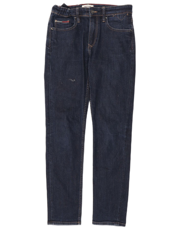 TOMMY HILFIGER Jungen Slim Jeans 13-14 Jahre W26 L29 Blaue Baumwolle
