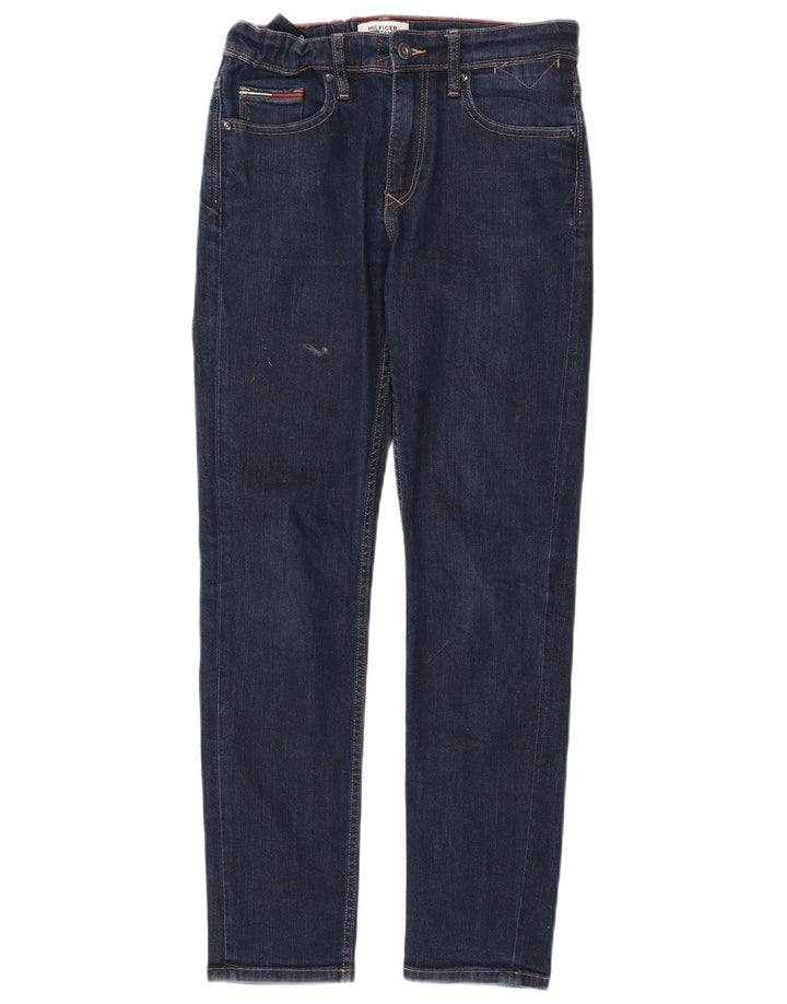 TOMMY HILFIGER Jungen Slim Jeans 13-14 Jahre W26 L29 Blaue Baumwolle