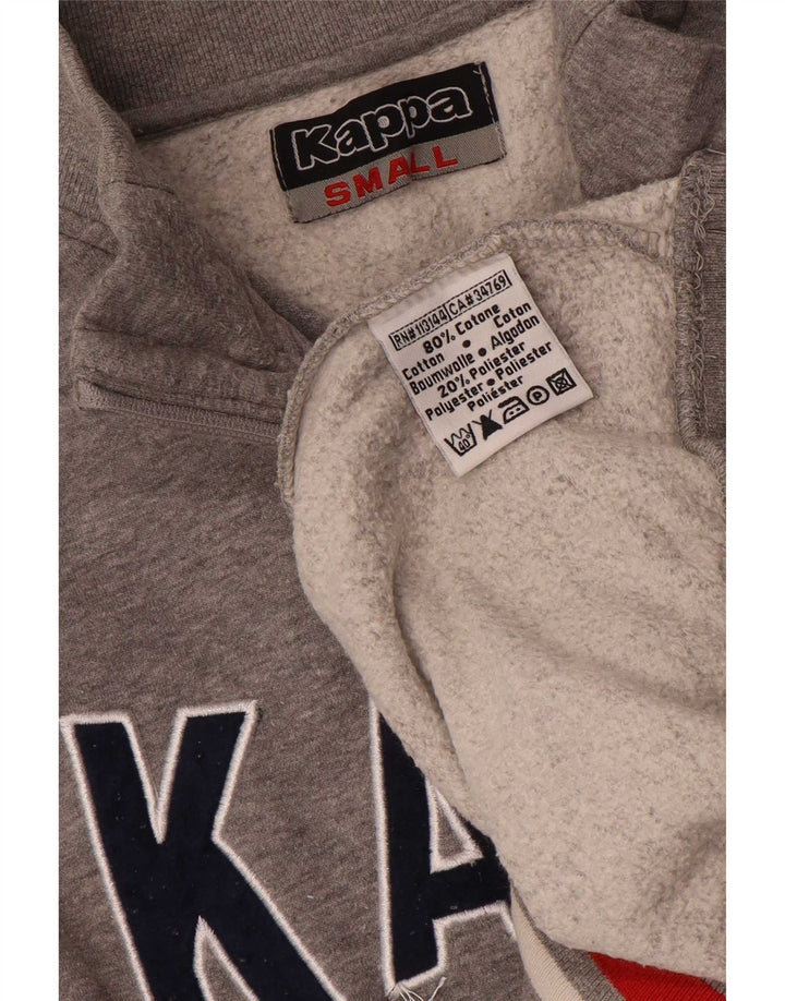 Kappa Womens Graphic Sweatshirt Pullover UK 10 Small Grau Farbblock