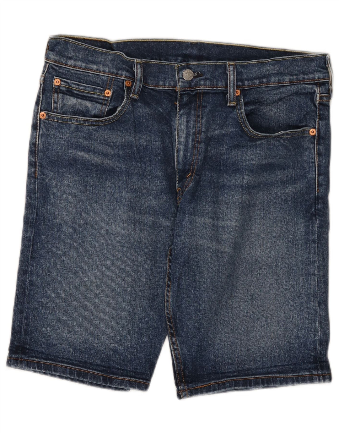 LEVI'S Herren 502 Denim Shorts W32 Mittelblaue Baumwolle