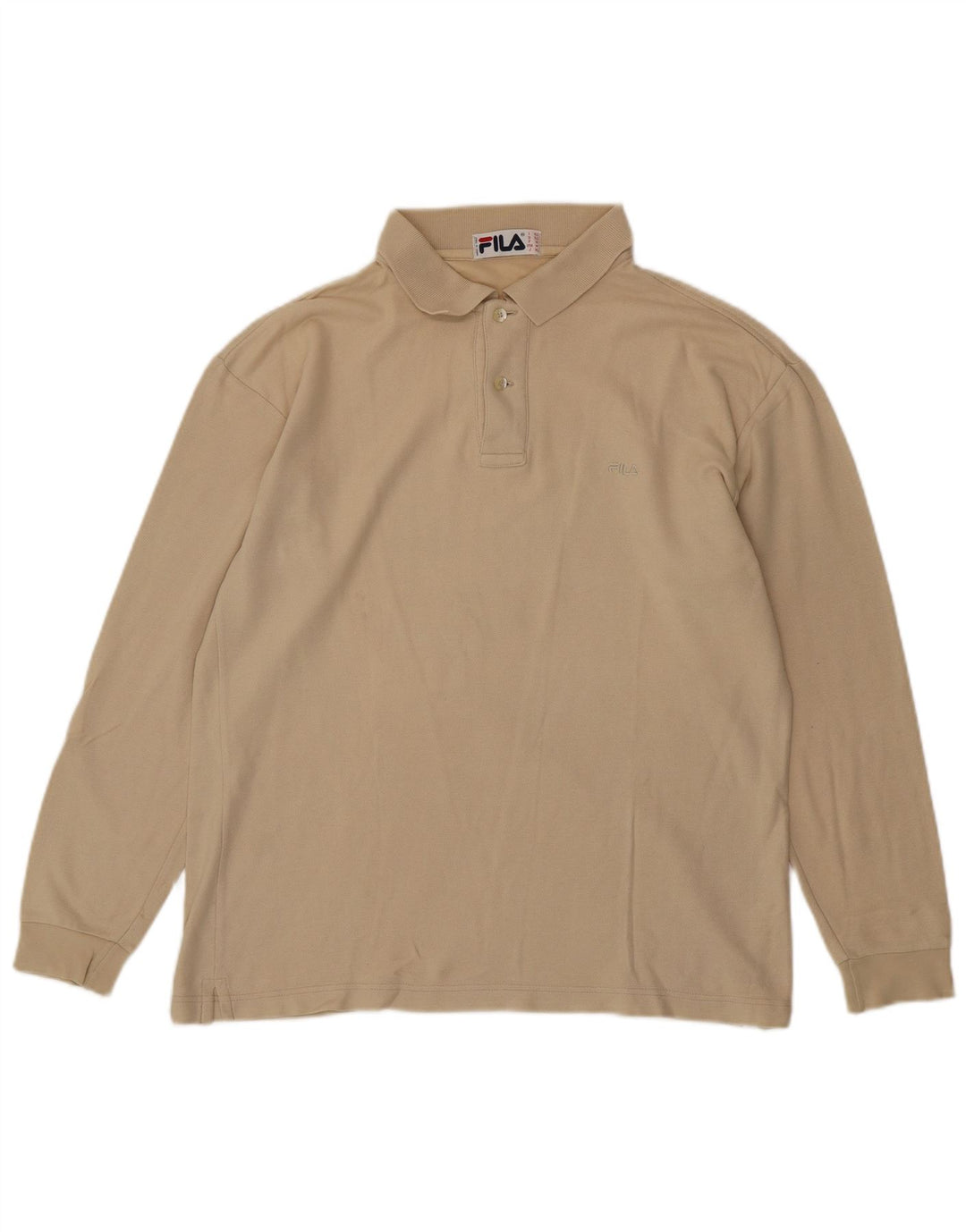 FILA Herren Langarm-Poloshirt IT 50 Mittelbeige