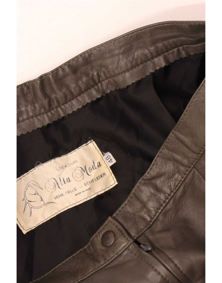 Vintage Damen Lederrock W30 Mittelbraun